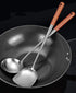 FJNATINH Wok Spatula and Ladle Tool Set, 17in Stainless Steel Spatula and Soup Ladle