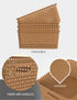 WYT 6-Pack Plastic Small Shelf Storage Weave Baskets for Organizing Cabinets and Pantries