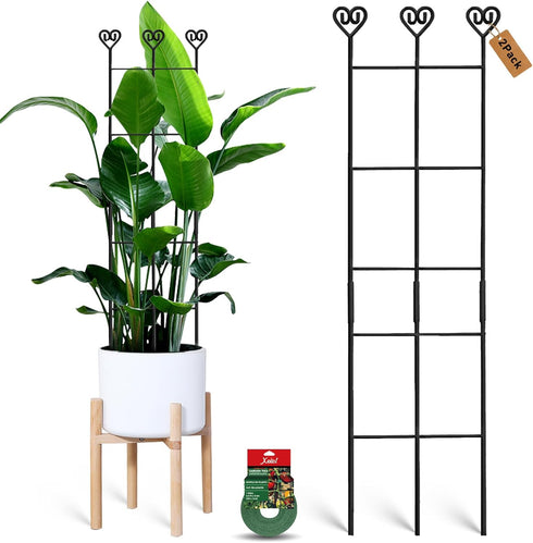 32in Large Indoor Plant Trellis for Climbing Plants, Expandable Metal Garden Trellis