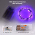 Brizled Purple Halloween Lights, 19.47ft 60 LED Battery Powered Twinkle/Steady On String Lights