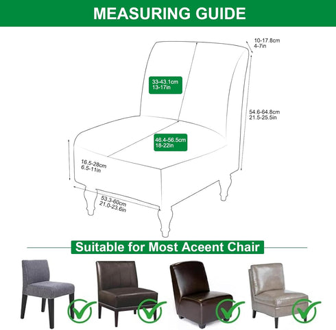 Armless Armless Blue,1PC) Accent Chair Cover Stretch Jacquard Accent Chair Covers Without Arms Washable Slipper Chair