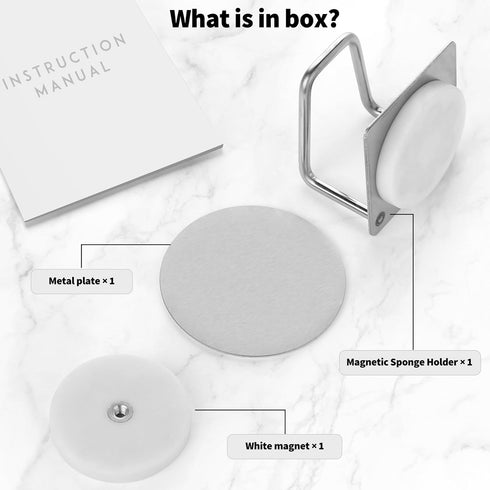 Everlling Sink,1 Magnetic Sponge Holder for Kitchen Pcs Strong Magnetic Stainless Steel Rack Stand, Kitchen