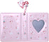 KIGOTWIN 3 Inch Album Album, 40 Photocard Mini Photo Love Heart Hollow Photocard Id Holder Pockets With Pendant (Light