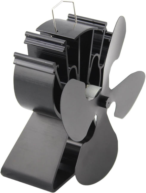 VODA 4-Blade Heat Powered Stove Fan for Wood Burner, Increases Warm Air by 80%