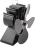 VODA 4-Blade Heat Powered Stove Fan for Wood Burner, Increases Warm Air by 80%