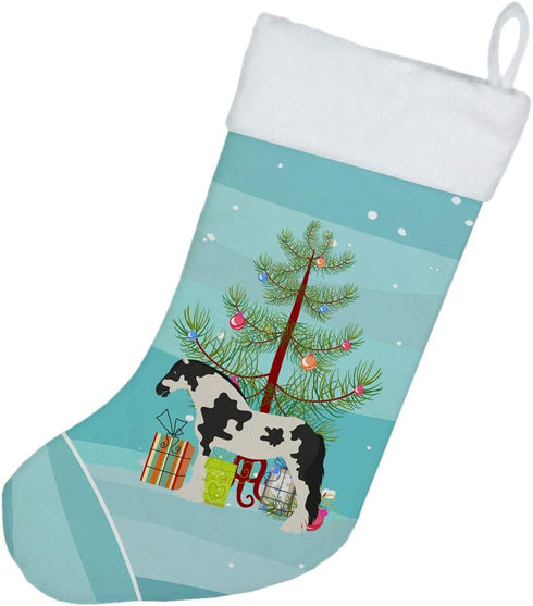 Caroline's Treasures BB9279CS Clydesdale Horse Christmas Stocking, Teal Fireplace Hanging Stockings for Holiday Decor