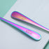 Berglander Rainbow Salad Server Set, Stainless Steel with Titanium Colorful Plating, Pack of 2