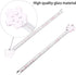 Toyvian 2pcs Glass Stirring Rod, Reusable Coffee Stirring Swizzle Stick with Cherry Blossom Head for Coffee Beverage
