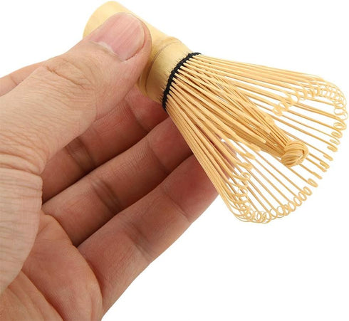 Matcha Green Tea Whisk - Natural Bamboo Chasen for Preparing Matcha Powder, Traditional Scoop (54 Prongs)
