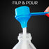 The Scoopie Supplement Container - Long Handle Scoop and Funnel System for Post Workout Protein, 2 Pack, RED