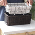 Rectangular Wicker Storage Basket, Natural Decorative Arts and Crafts (Dark Brown)