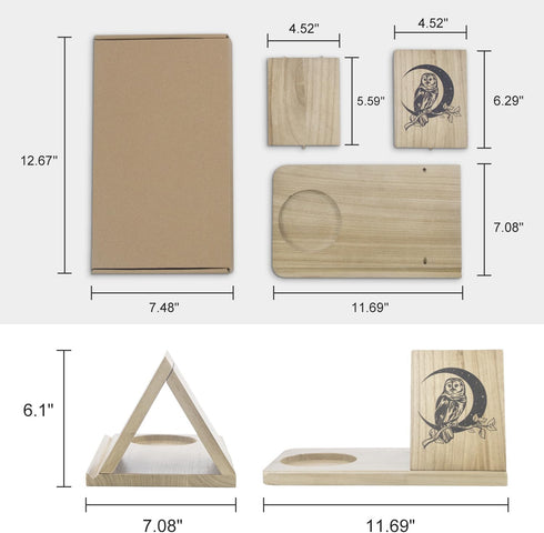 Small Triangle Bookcase, Solid Wood Mini Book Rest - Simple Bookcase for Bedroom Nightstand Office Desk Library