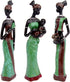 CYYKDA 3PACK Vintage African Statue, Hand Sculpture African American Figurines, Exotic Tribal Lady Art Piece for Home