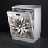 Stainless Steel Flower Magnetic Dishwasher Cover, Decorative Metal Art Style Kitchen Appliance Sticker, 23"x26"