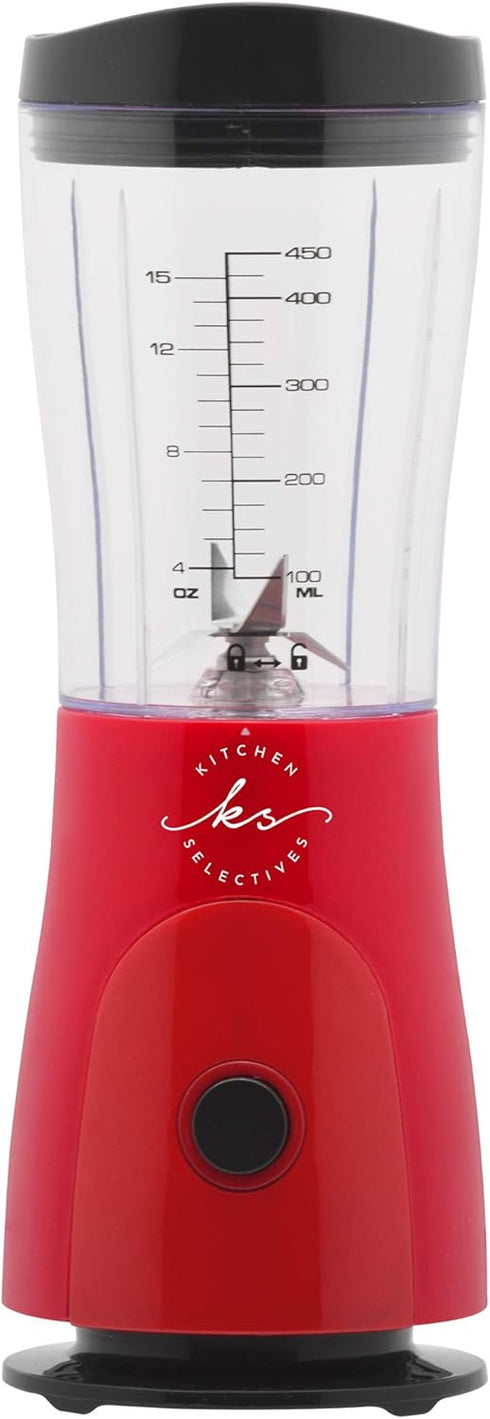 Red 14-Ounce Mini Blender by Kitchen Selectives