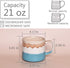Bosmarlin Large Ceramic Coffee Mug, Big Tea Cup, 21 Oz, Dishwasher and Microwave Safe - 7 Colors to Choose, 1 PCS