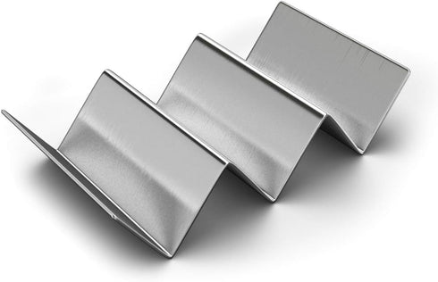 Pack of 4 Stainless Steel Taco Holder Stand - Truck Tray Style, Each Rack Holds 3 Tacos
