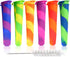 Wpunwen 6 Pcs Silicone Ice Pop Molds with Lids, Durable Reusable Popsicle Tubes for Kids, Multi-color