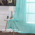 MIULEE 2 Turquoise Semi Sheer Window Curtains, Aqua Blue Linen Textured Grommet Top Drapes for Bedroom Living Room