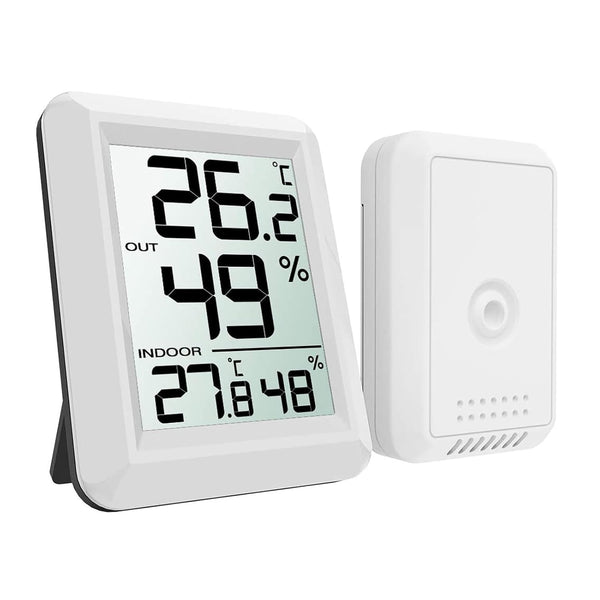 Timloon Digital Indoor Outdoor Thermometer Hygrometer Wireless Weather Station, Temperature Humidity Monitor with