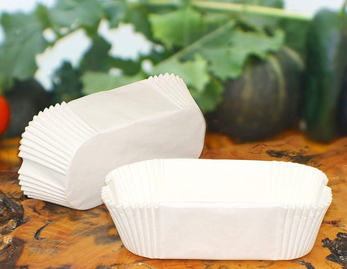 Disposable Paper & Tin Liners for Loaf Bread Baking Pans - 24 Pieces