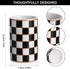 countertop Checkered Bathroom Toothbrush Holder, Bathroom Black and White Ceramic Toothbrush Holder, Modern Toothbrush