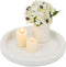 Hanobe Decorative Coffee Table Tray: White Beaded Round Serving Tray Modern Farmhouse