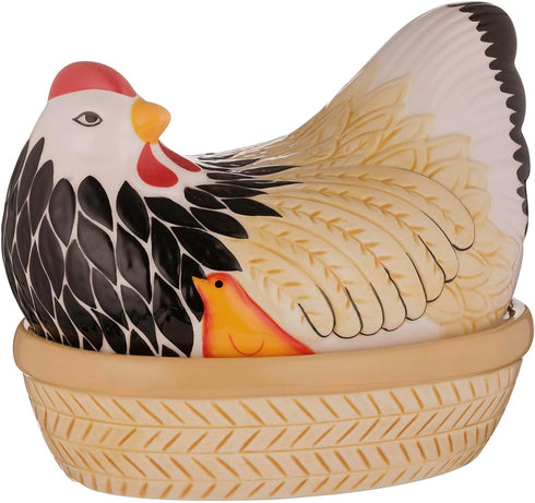 Mason Cash Mother Chip Resistant Hen Nest Egg Storage, Ceramic, Multi-Colour, 21