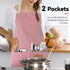 NLUS 2 Pack Kitchen Cooking Aprons, Adjustable Bib Soft Chef Apron with 2 Pockets for Men Women