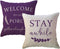 ULOVE LOVE YOURSELF Porch Decor Throw Pillow Covers 18x18,2Pack Country Farmhouse Pillowcases Welcome to Our