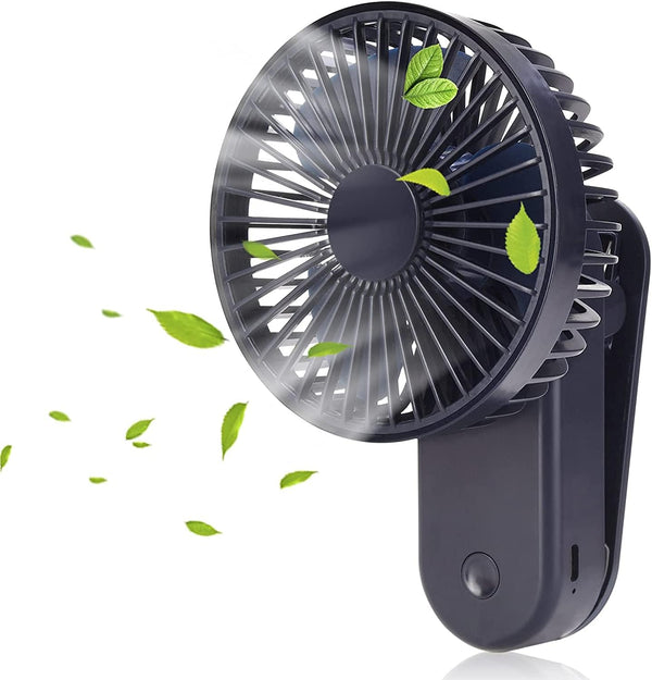 Portable Clip on Mini Desk Fan - 2400mAh Rechargeable USB Battery Operated Stroller Fan, Royal Blue