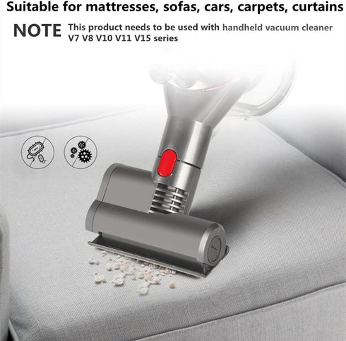 Mini Motorized Tool Motorhead Brush, Compatible with Dyson V7 V8 V10 V11 V15 Replacement Part