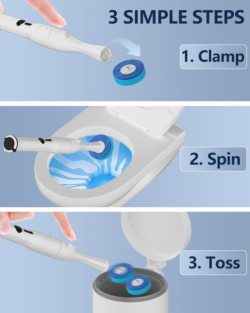 Set, 8 1 8 6 Electric Toilet Brush and Holder Leebein in Electric Toilet Bowl Cleaning Kit with Replaceable Brushes