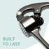 Garlic Press Crusher & Mincer Easy Squeeze Ergonomic Handle, Heavy Duty Zinc Alloy, Dishwasher Safe, Includes Peeler