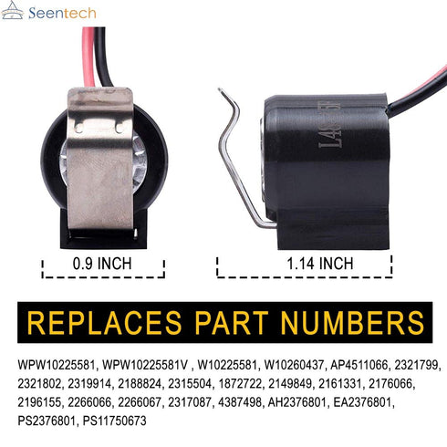 Seentech Lifetime W10225581 Refrigerator Bimetal Defrost Thermostat, Exact Fit for Whirlpool, Kenmore