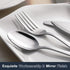 Hiware 24-piece Silverware Set, Food Grade Stainless Steel Forks and Spoons, Mirror Polished Flatware for Home,