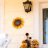 YEAHOME 9'' Sunflower Wall Decor, Set of 3 Metal Flower Art Decorations for Spring Yard Garden, Handmade Gift for Home