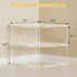Countertop Acrylic Plate Organizer for Cabinet Kitchen Corner Clear Cabinet Organizer for Paper Plate and Bowl Dishes