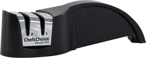 Chef’sChoice Manual Knife Sharpeners, Diamond Hone for 20-Degree Straight-Edge Kitchen Knives, 2-Stage, Black