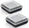 P&P CHEF 8 Inch Square Baking Pan with Lid Set, Non-Stick Square Cake Pans for Brownies and Lasagna, 4 Pieces