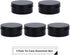 BENECREAT 5 Packs 8oz Matte Large Black Aluminum Tin Can Round Metal Tins with Screw Lid for Spices and Treats