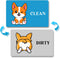Cute Cartoon Animal Clean Dirty Dishwasher Magnet, Double Sided Kitchen Reversible Sign, Apartment Accessories Magnet