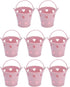 Tinplate Metal Bucket with Handle, 12pcs Mini Hollow Love Candy and Snack Storage Tin Bucket for Gardening Crafts, Home