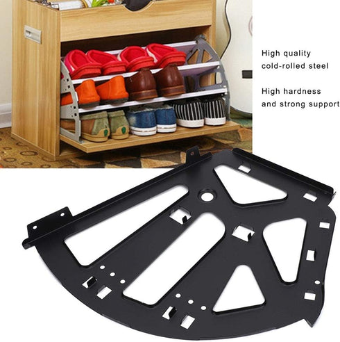 Pissente Shoe Cabinet Hinge, Black Cold Rolled Steel Three Layers Shoe Cabinet Flip Frame Shoe Rack Hinges Flip Drawer Hinge Shoe Cabinet Hardware Accessories for Shoe Cabinet Flip Drawer