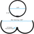 24 Pack Rustproof Decorative Metal Round Shower Curtain Rings for Bathroom Shower Rod (Black)