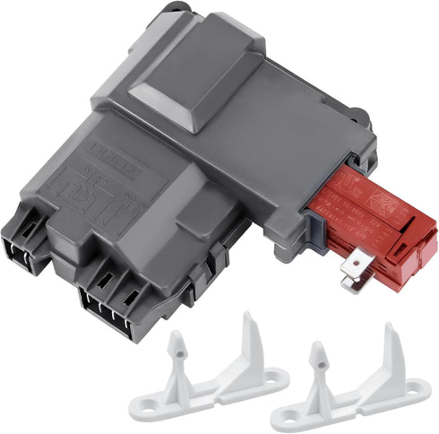 131763202 Washer Door Lock Switch with 131763310 Door Striker by Beaquicy, Replacement for Frigidaire Electrolux
