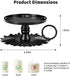 Black Iron Plate Candle Holder - Set of 2 Candle Pedestal for 3.15in Pillar Candles