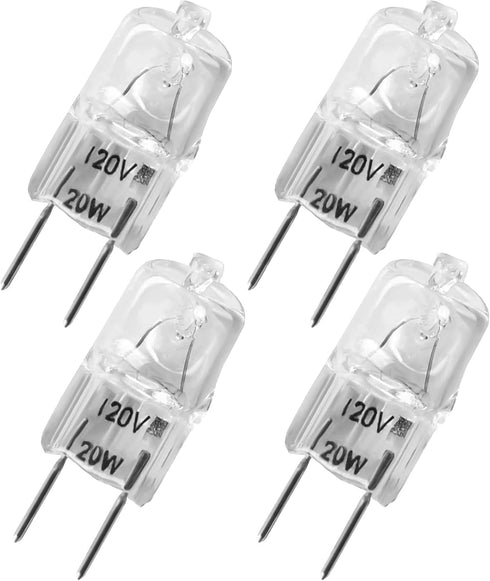 4 Pack WB36X10213 Bulbs for GE Halogen Microwave Oven, 120V 20W Replacement Bulbs, WB25X10019, WB08X10050