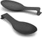 LIANYU Black Stainless Steel Spoon Rest Set of 2, Spatula Ladle Utensil Holder for Kitchen Counter, Dishwasher Safe.