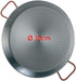 Garcima La Ideal Polished Steel Paella Pan, 30 cm, Silver/Red
